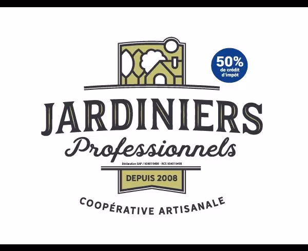 Jardiniers Professionnels, coopérative artisanale depuis 2008, déclaration SAP 504019498, 50 % de crédit d’impôt
